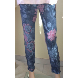 JEANS ONADO BLEU REVERSIBLE FLEUR