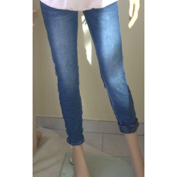 JEANS ONADO BLEU REVERSIBLE FLEUR