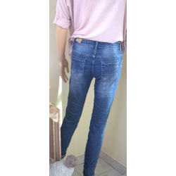 JEANS ONADO BLEU REVERSIBLE FLEUR