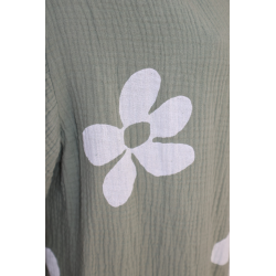 BLOUSE FLOWER GAZE DE COTON