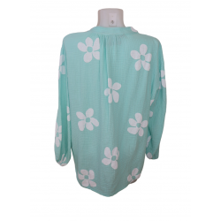 BLOUSE FLOWER GAZE DE COTON