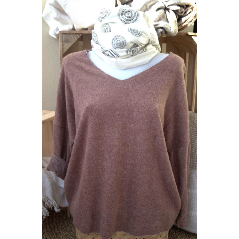 PULL DAISY MARRON