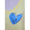 TEE-SHIRT COEUR JAUNE